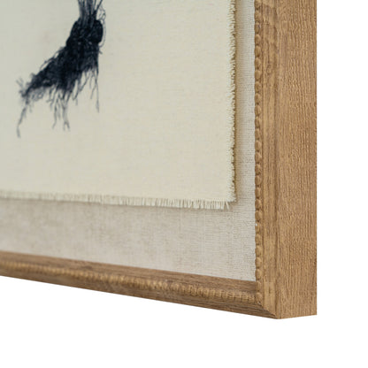 Flora & Fauna Collection Spleenwort On Linen In Beaded Frame - Printed Art from the Quanta Home collection.