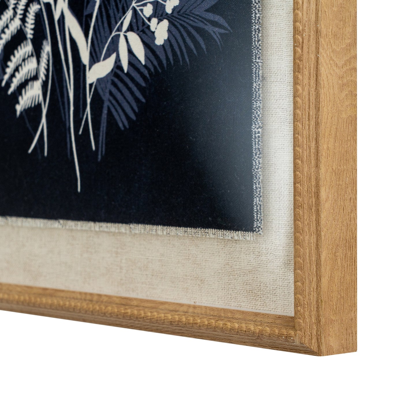 Flora & Fauna Collection Meadow On Linen In Beaded Frame - Printed Art from the Quanta Home collection.