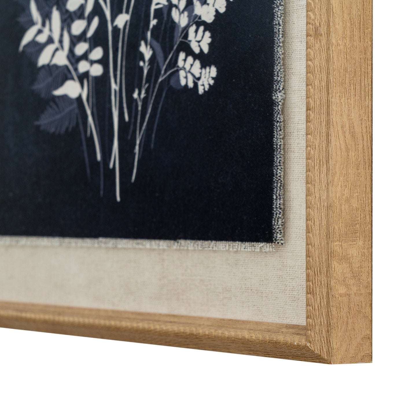 Flora & Fauna Collection Grove On Linen In Beaded Frame - Printed Art from the Quanta Home collection.