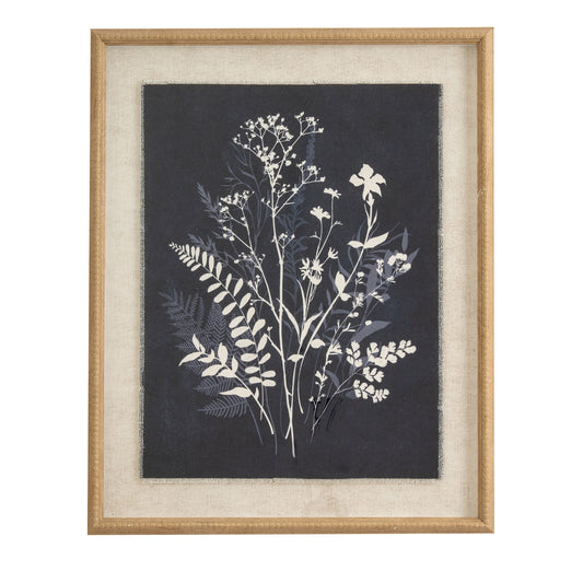 Flora & Fauna Collection Grove On Linen In Beaded Frame - Printed Art from the Quanta Home collection.