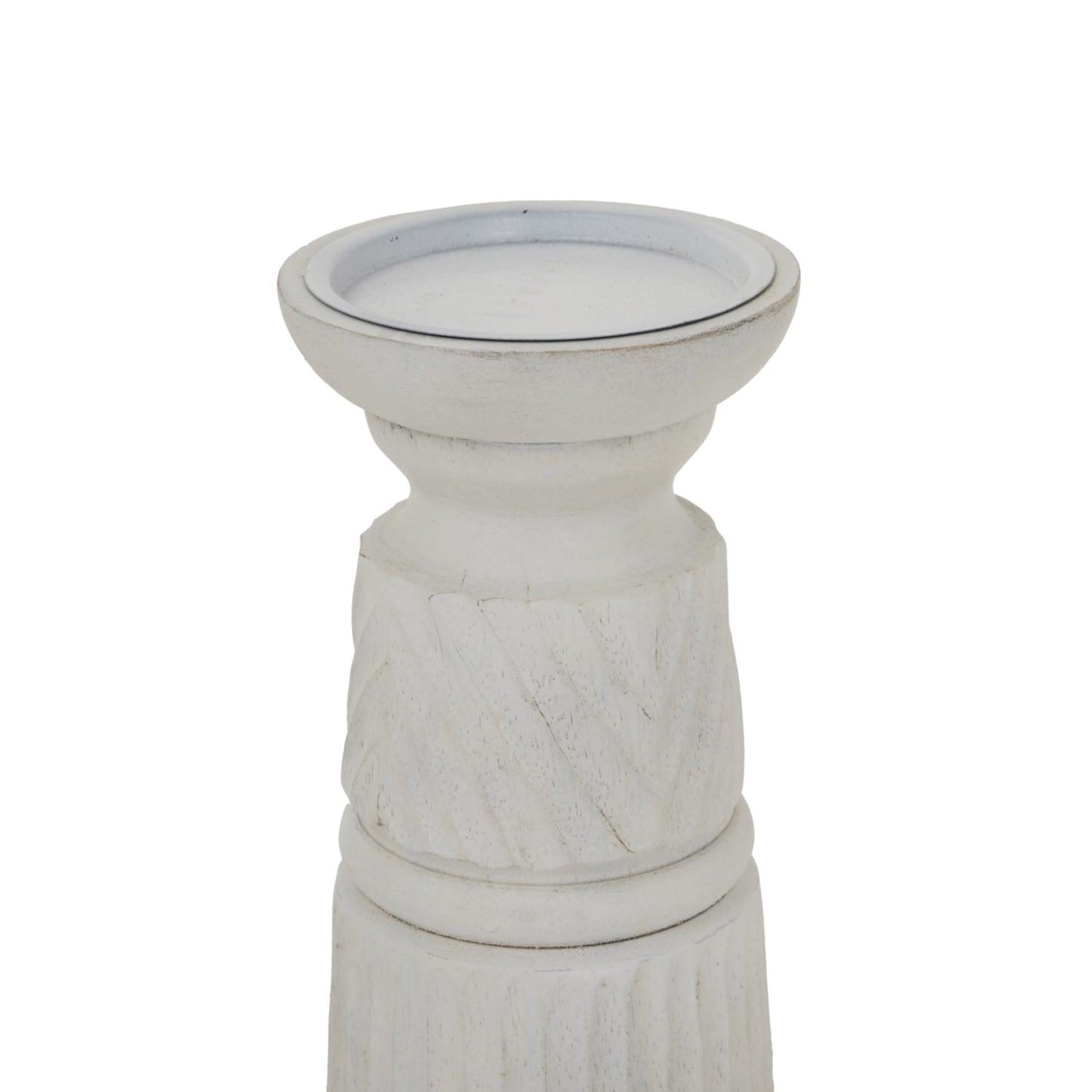 White Carved Candle Holder - Candle Holders from the Quanta Home collection.