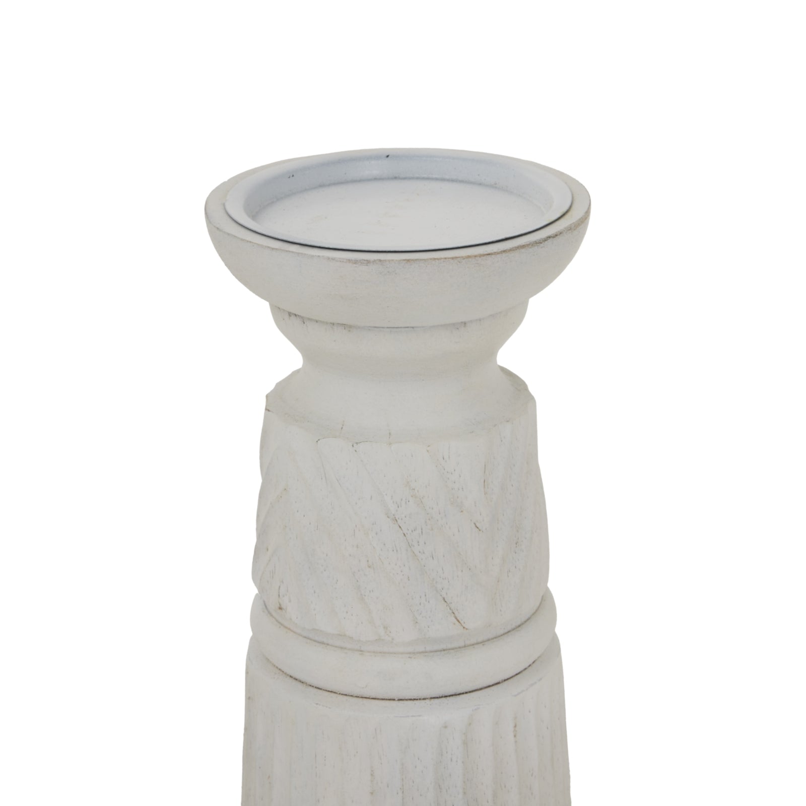 White Carved Candle Holder - Candle Holders from the Quanta Home collection.