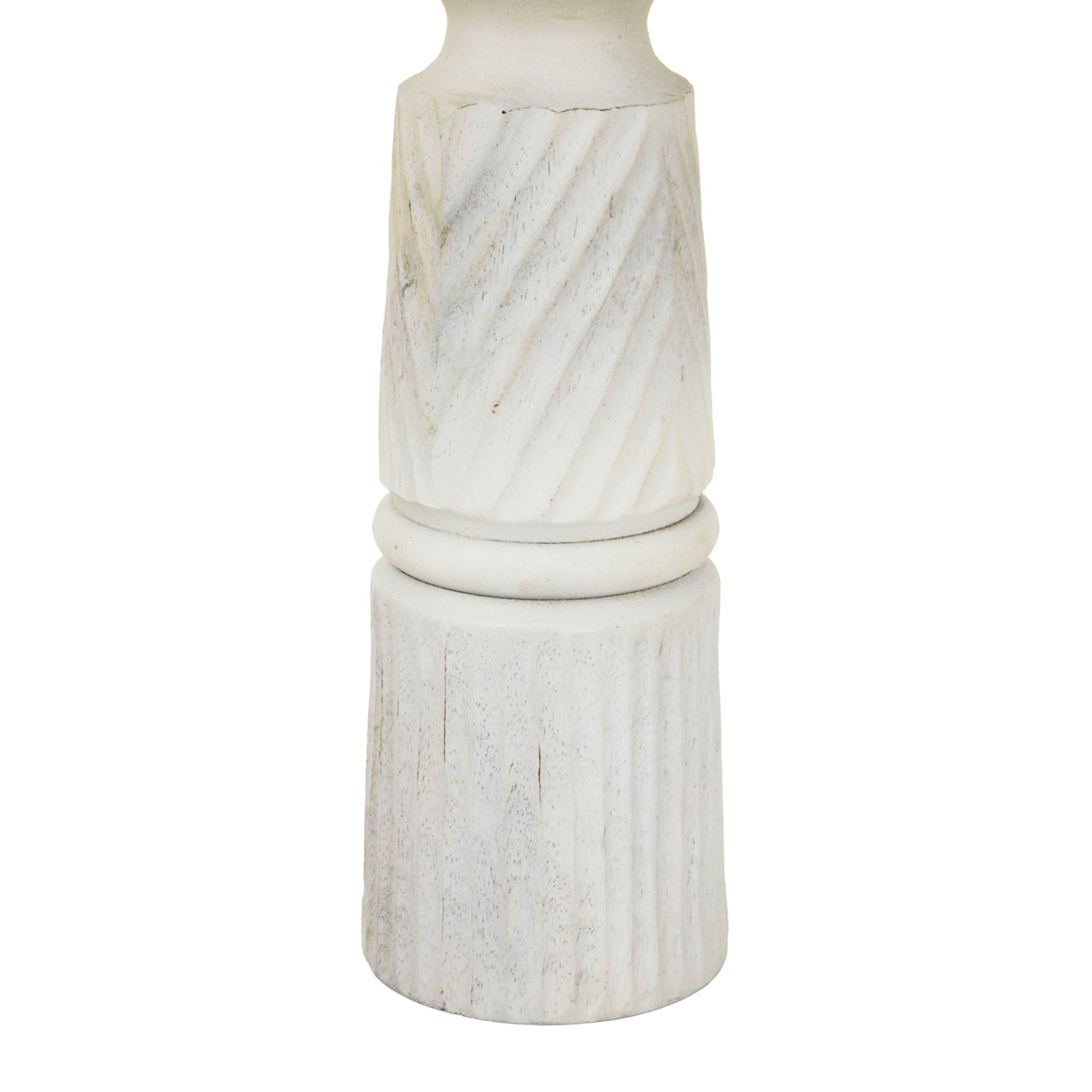 Large White Carved Candle Holder - Candle Holders from the Quanta Home collection.