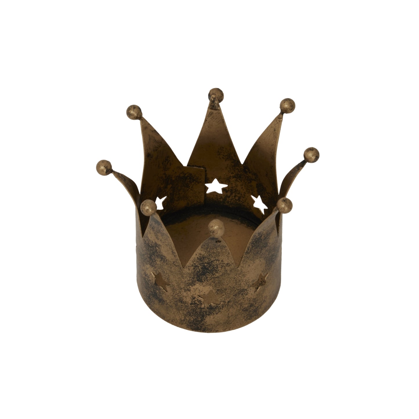 Antique Gold Crown Tealight Holder - Christmas from the Quanta Home collection.