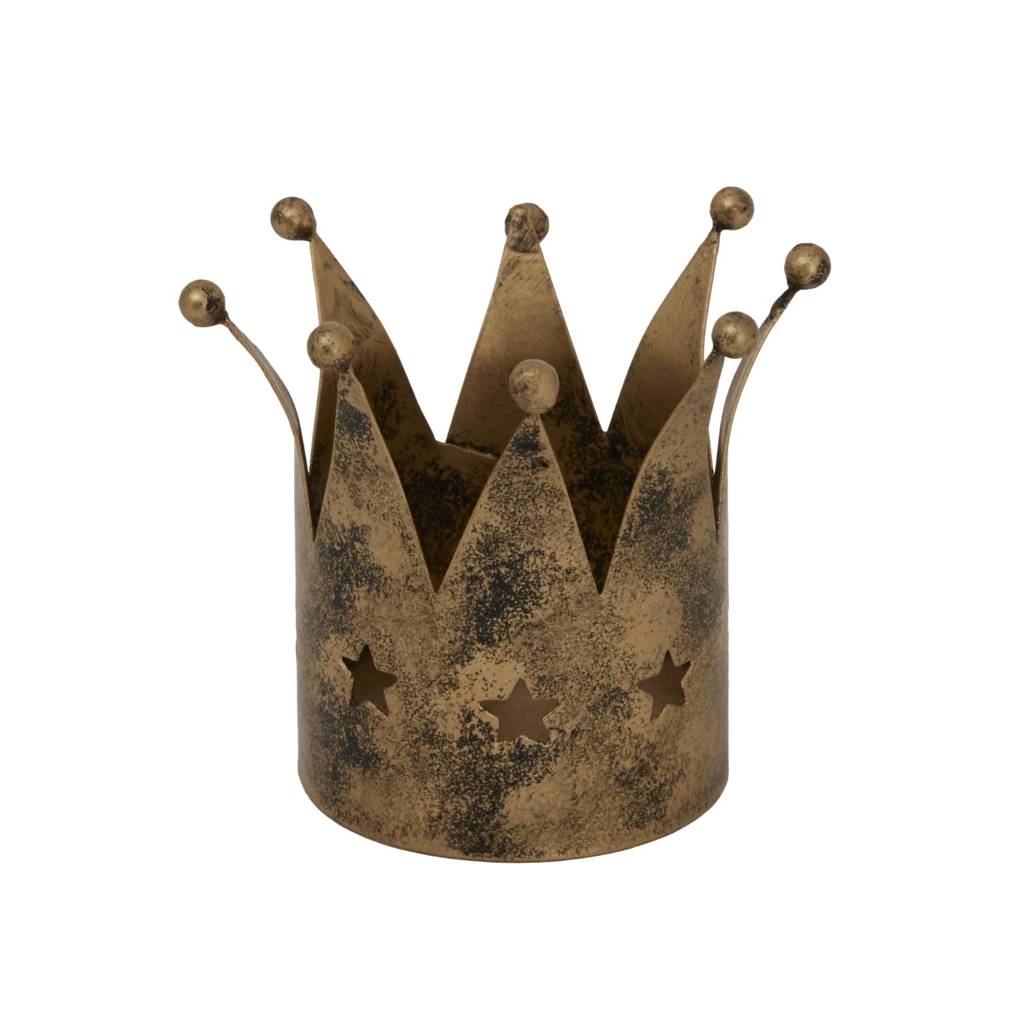 Antique Gold Crown Tealight Holder - Christmas from the Quanta Home collection.