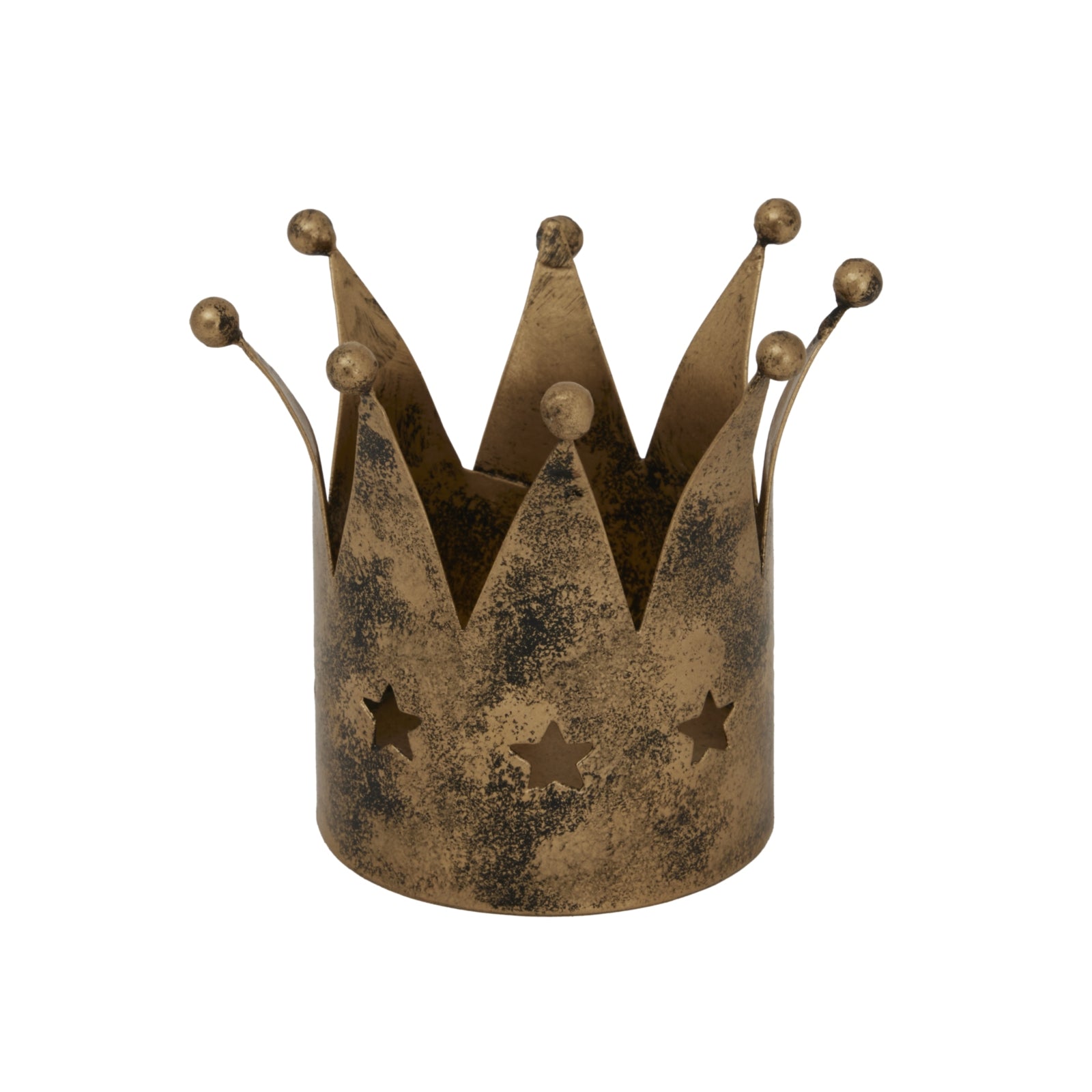 Antique Gold Crown Tealight Holder - Christmas from the Quanta Home collection.