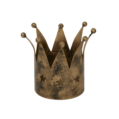 Antique Gold Crown Tealight Holder - Christmas from the Quanta Home collection.