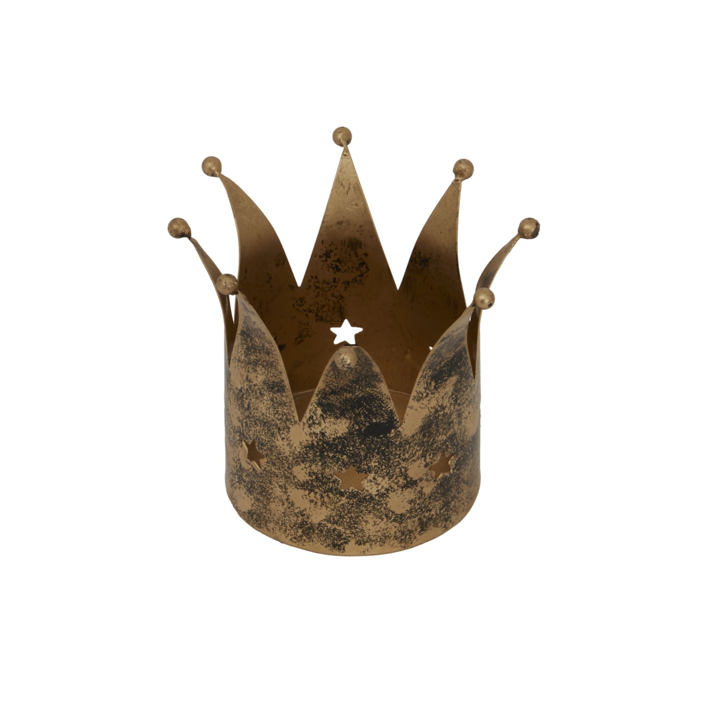 Antique Gold Crown Candle Holder - Christmas from the Quanta Home collection.