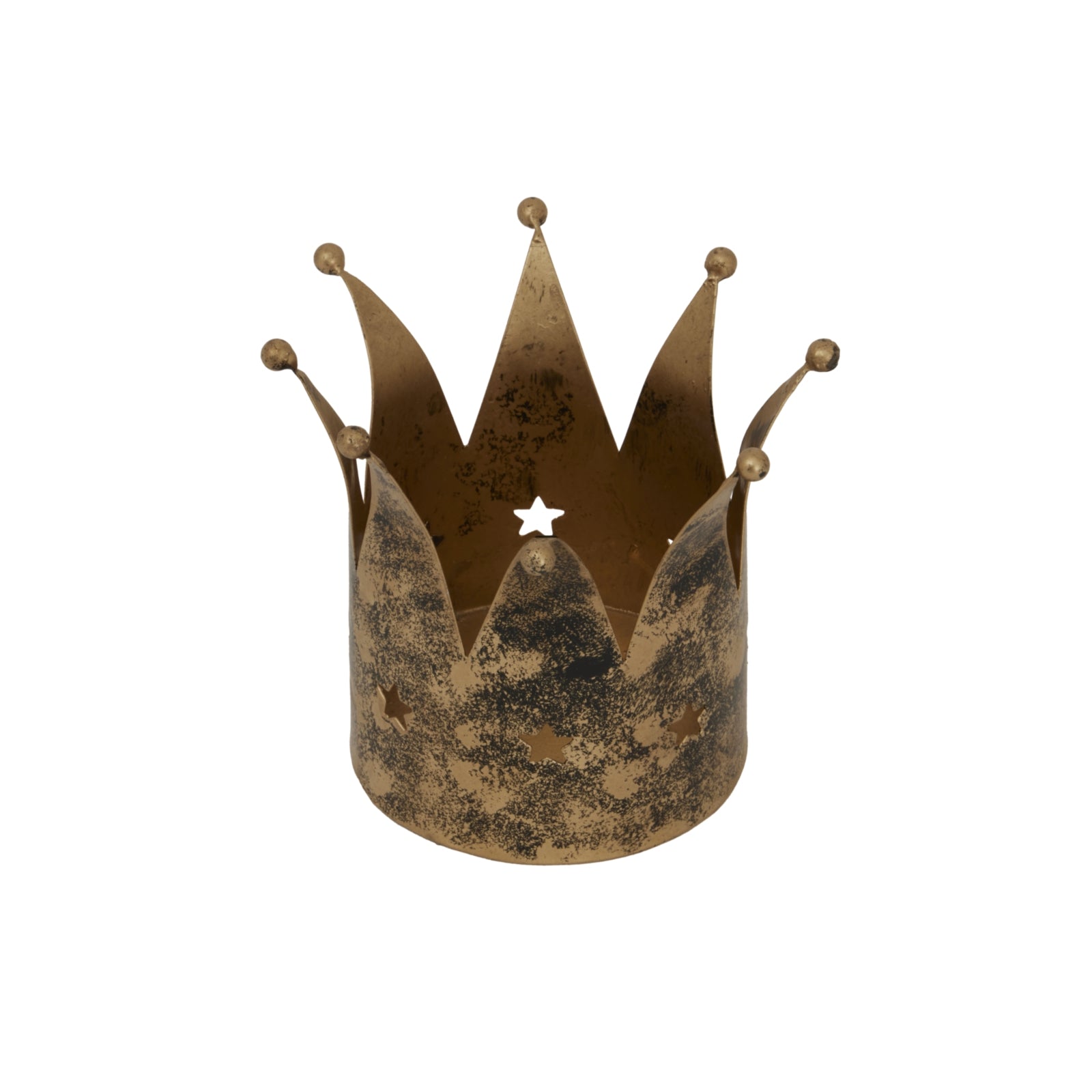 Antique Gold Crown Candle Holder - Christmas from the Quanta Home collection.