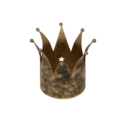 Antique Gold Crown Candle Holder - Christmas from the Quanta Home collection.