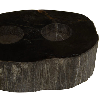 Artifact Petrified Wood 2 Tealight Holder