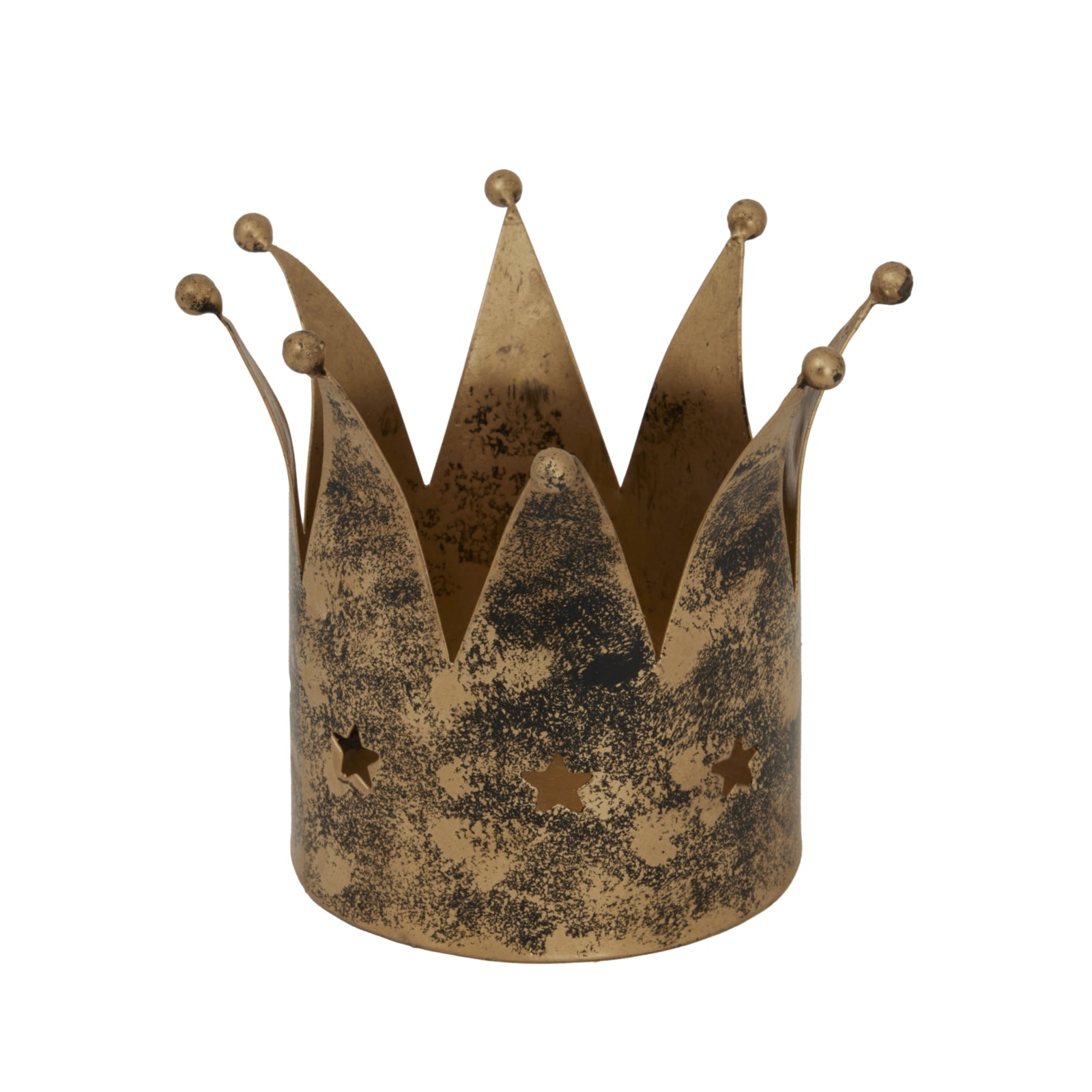 Antique Gold Crown Candle Holder - Christmas from the Quanta Home collection.