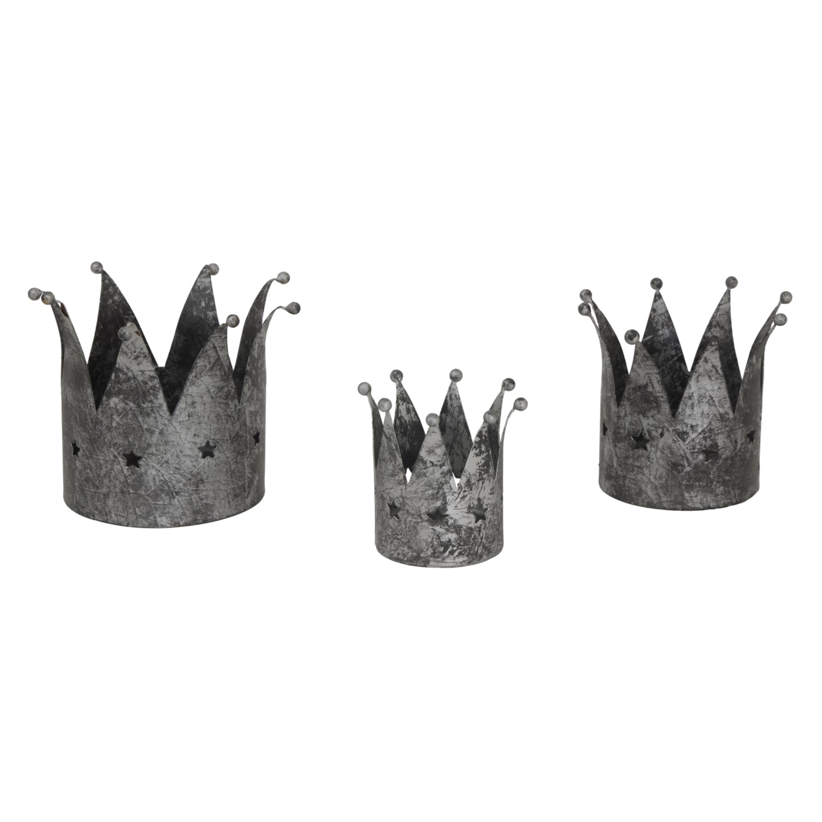 Antique Silver Crown Tealight Holder - Christmas from the Quanta Home collection.