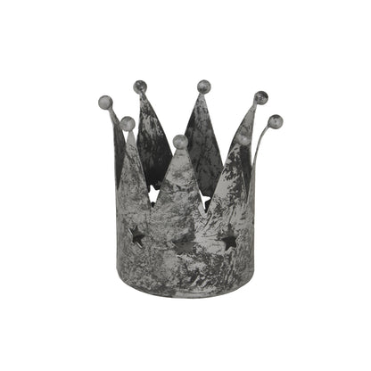Antique Silver Crown Tealight Holder - Christmas from the Quanta Home collection.