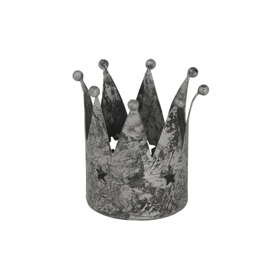 Antique Silver Crown Tealight Holder - Christmas from the Quanta Home collection.