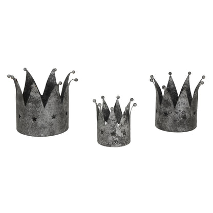 Antique Silver Crown Candle Holder - Christmas from the Quanta Home collection.