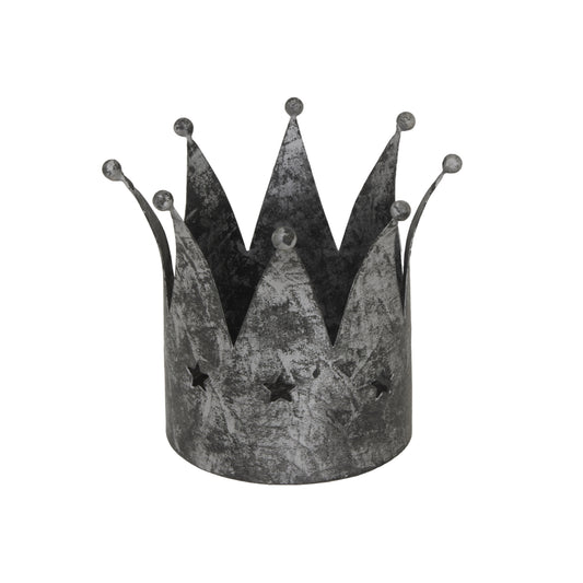 Antique Silver Crown Candle Holder - Christmas from the Quanta Home collection.