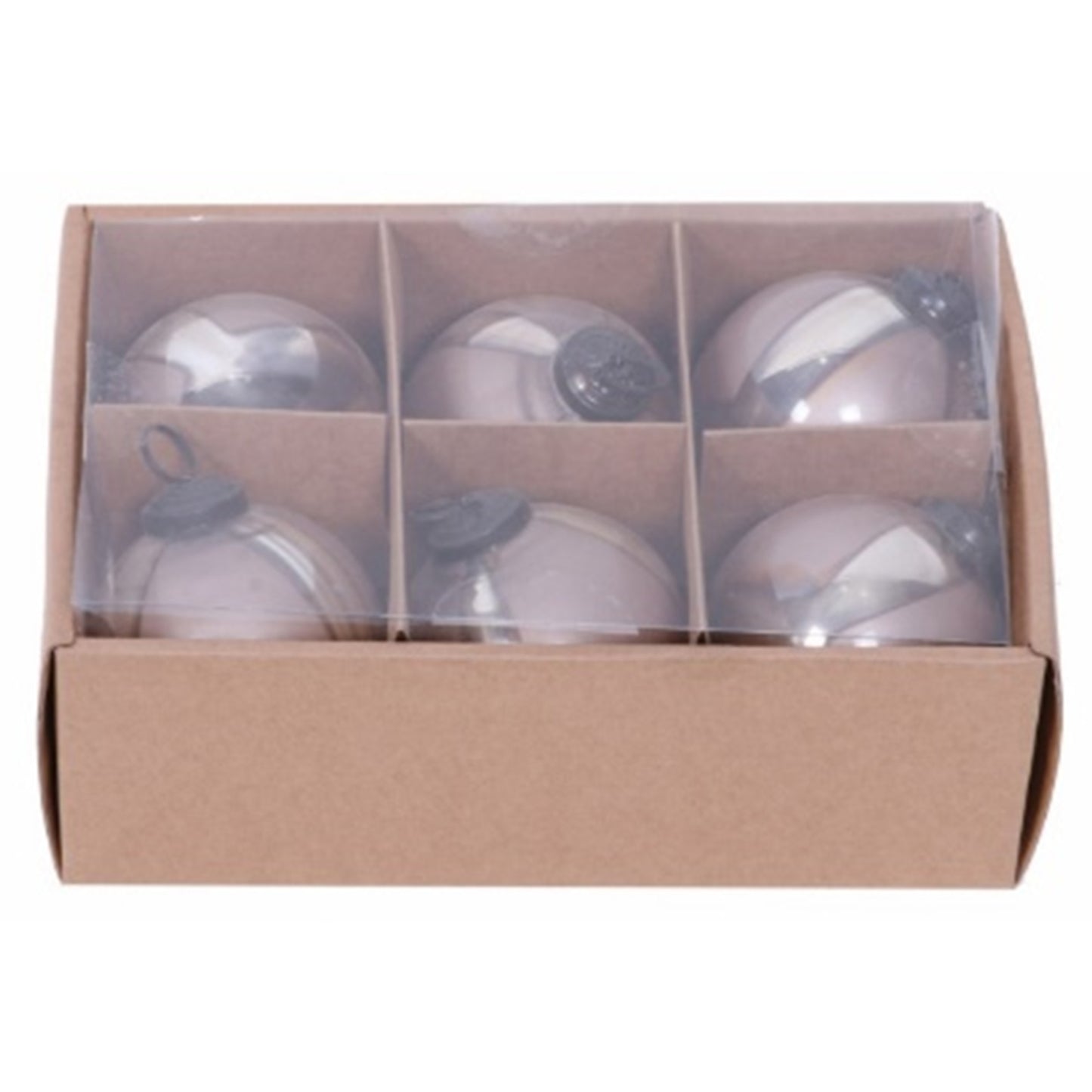 Coffee Ombre Set Of 6 Baubles - Christmas from the Quanta Home collection.
