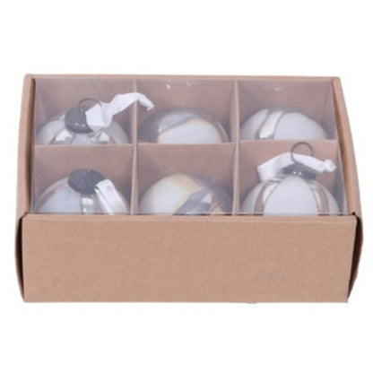 Silver Ombre Set Of 6 Baubles - Christmas from the Quanta Home collection.
