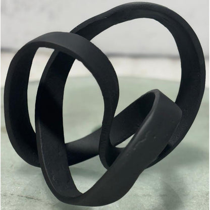 Black Cast Knot Ornament - Ornaments from the Quanta Home collection.