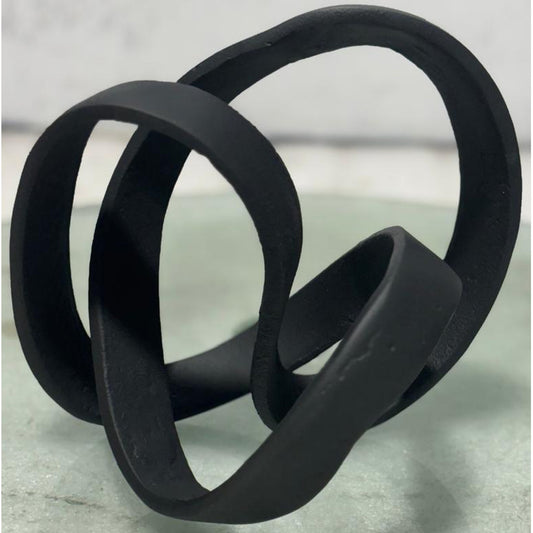 Black Cast Knot Ornament - Ornaments from the Quanta Home collection.