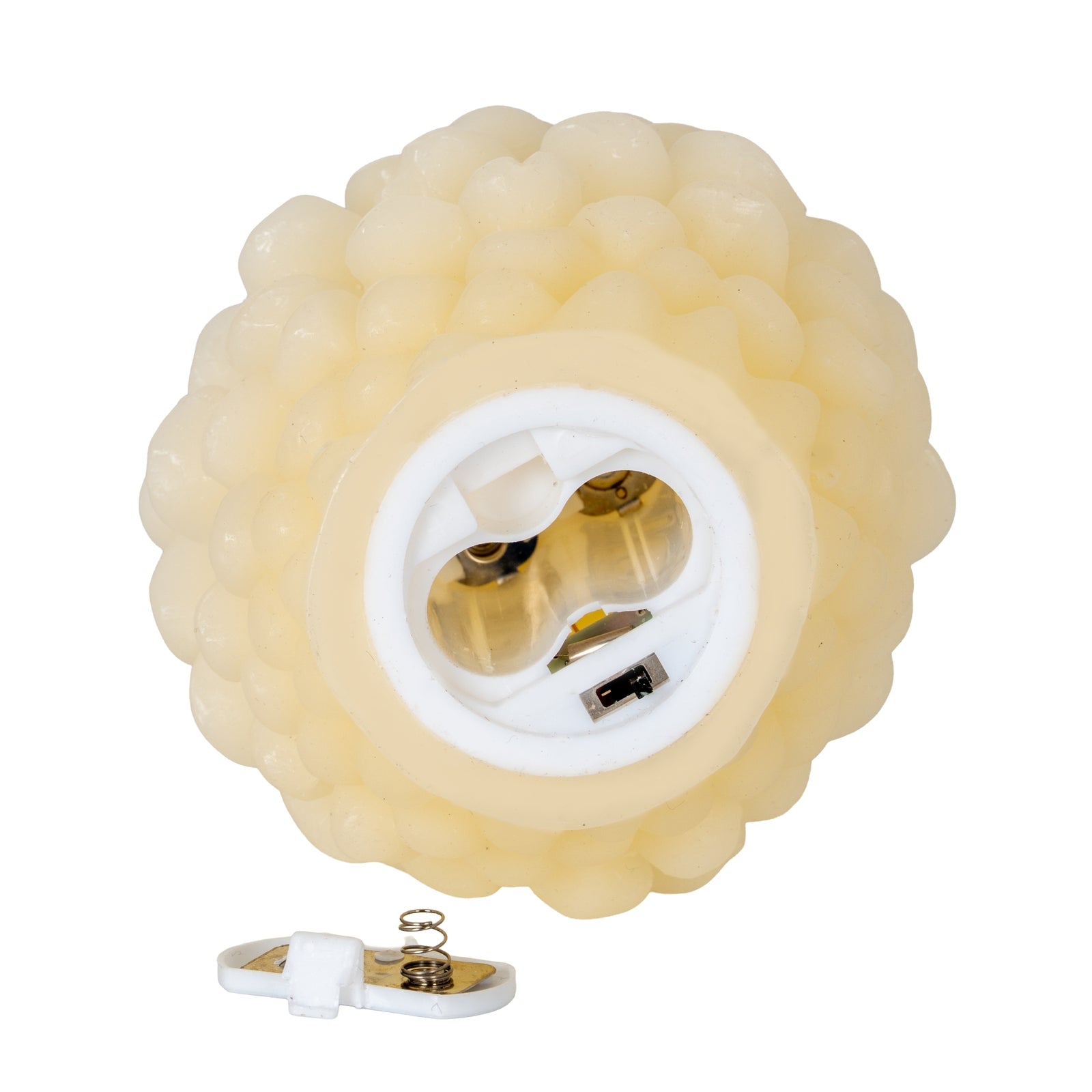 Luxe Collection Natural Glow Cream Pinecone LED Wax Candle - LED from the Quanta Home collection.