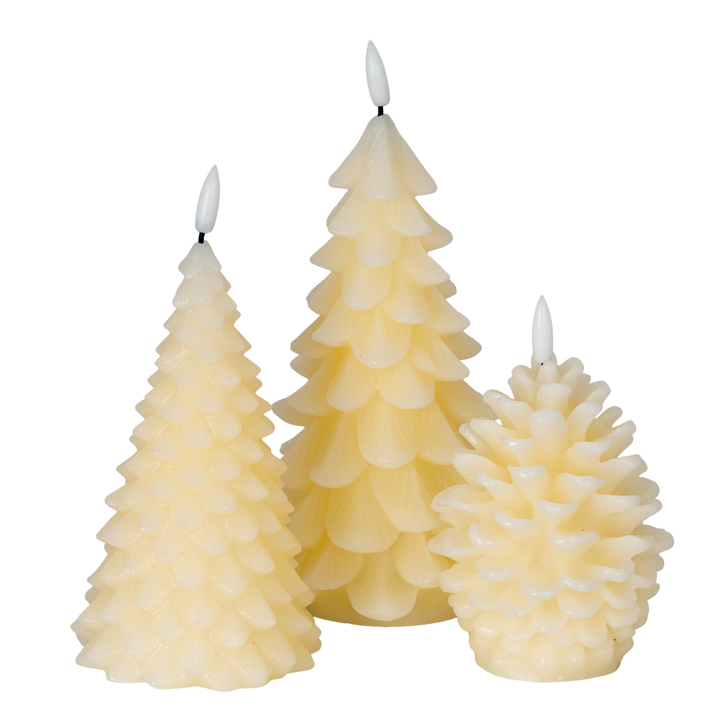 Luxe Collection Natural Glow Cream Tree LED Wax Candle - LED from the Quanta Home collection.