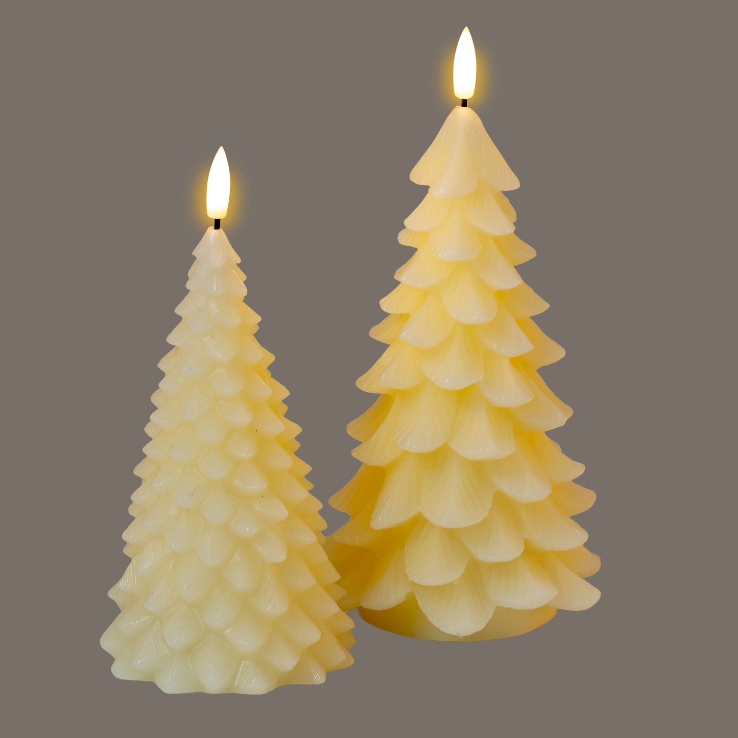 Luxe Collection Natural Glow Cream Large Tree LED Wax Candle - LED from the Quanta Home collection.