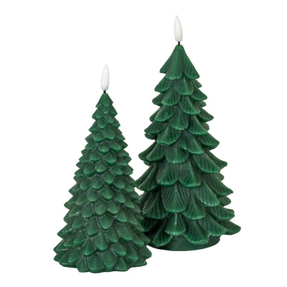 Luxe Collection Natural Glow Green Large Tree LED Wax Candle - Wax from the Quanta Home collection.