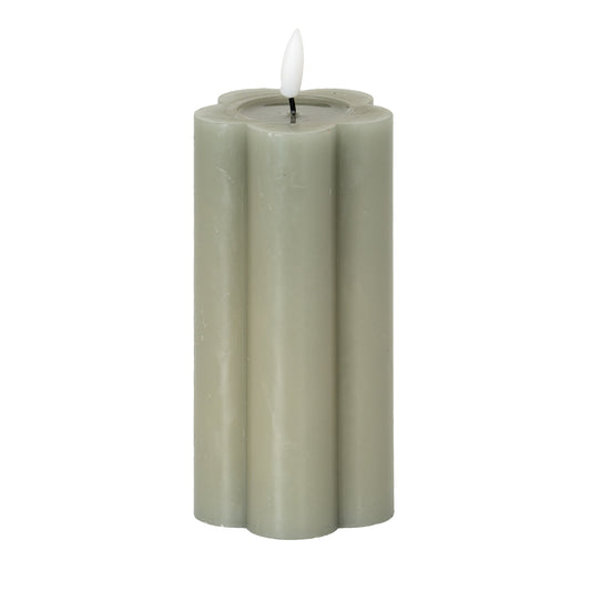 Luxe Collection Natural Glow 2.75x6 Grey Pillar LED Candle - LED from the Quanta Home collection.