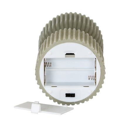 Luxe Collection Natural Glow 2.75x6 Grey Carved LED Candle - LED from the Quanta Home collection.
