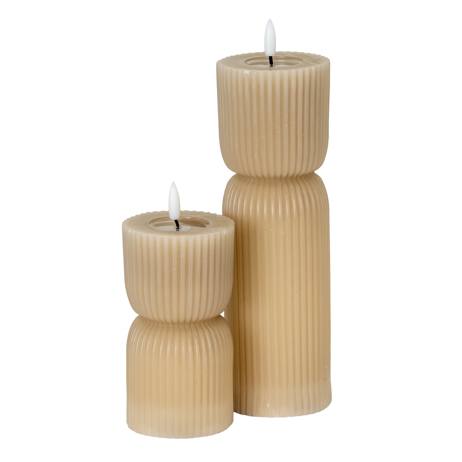 Luxe Collection Natural Glow 2.75x6 Stone Carved LED Candle - LED from the Quanta Home collection.