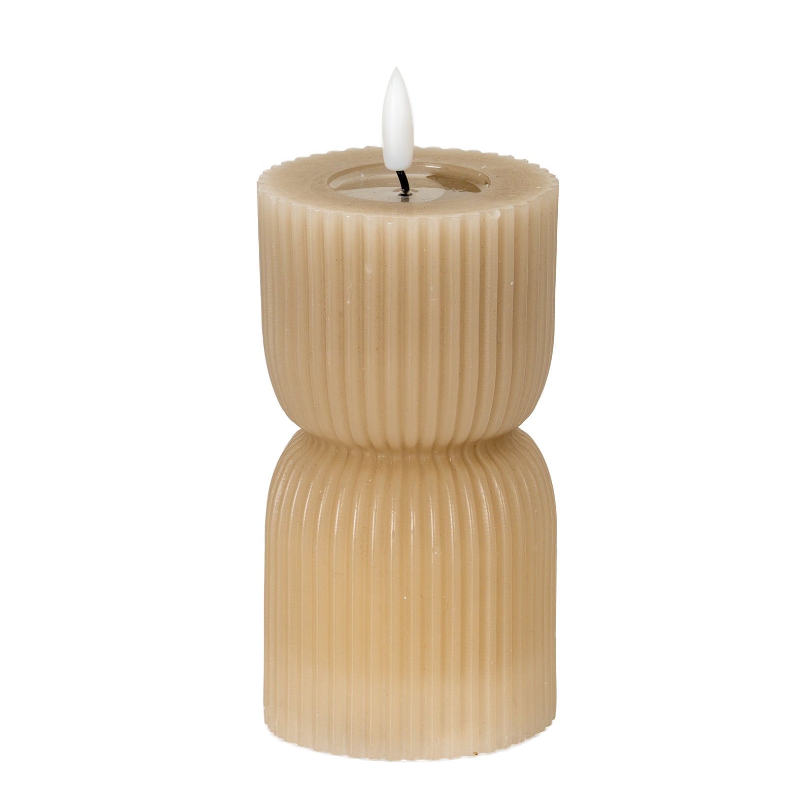 Luxe Collection Natural Glow 2.75x6 Stone Carved LED Candle - LED from the Quanta Home collection.