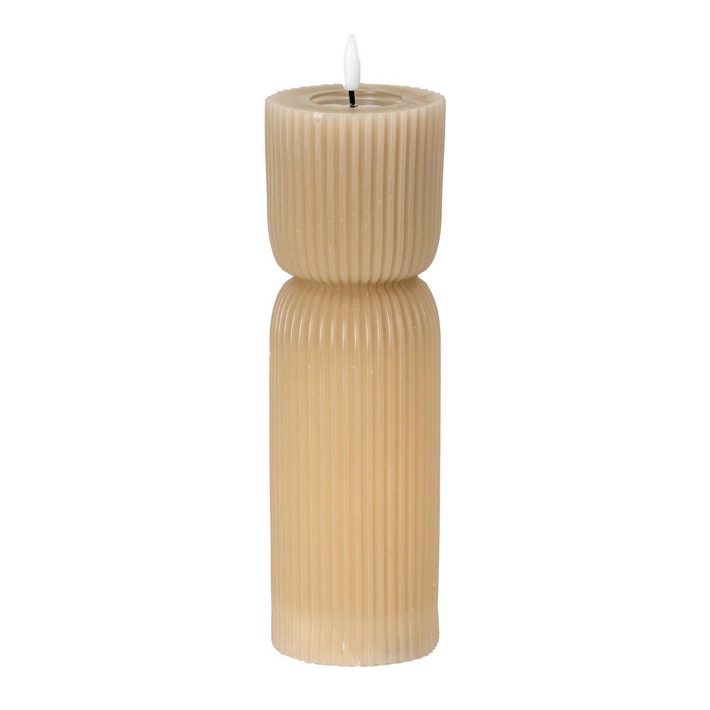 Luxe Collection Natural Glow 2.75x10 Stone Carved LED Candle - LED from the Quanta Home collection.