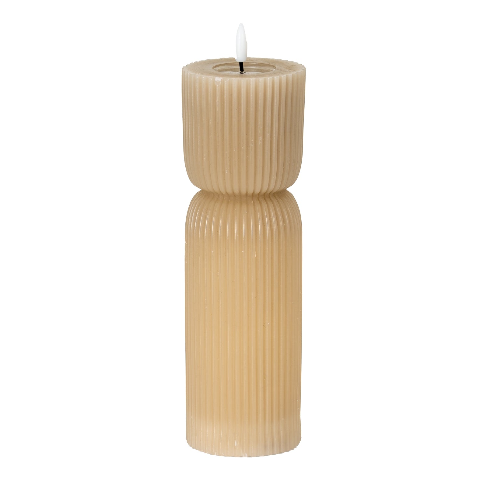Luxe Collection Natural Glow 2.75x10 Stone Carved LED Candle - LED from the Quanta Home collection.