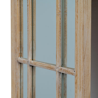 Washed Wood Tall Arched Window Mirror - Wall Mirrors from the Quanta Home collection.