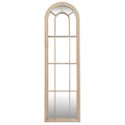 Washed Wood Tall Arched Window Mirror - Wall Mirrors from the Quanta Home collection.