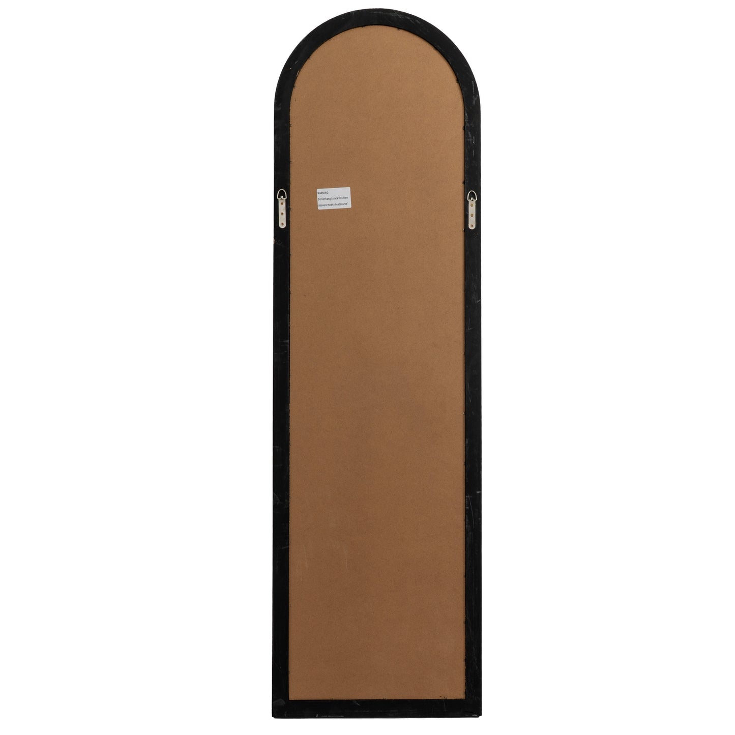 Black Wood Tall Arched Window Mirror - Wall Mirrors from the Quanta Home collection.