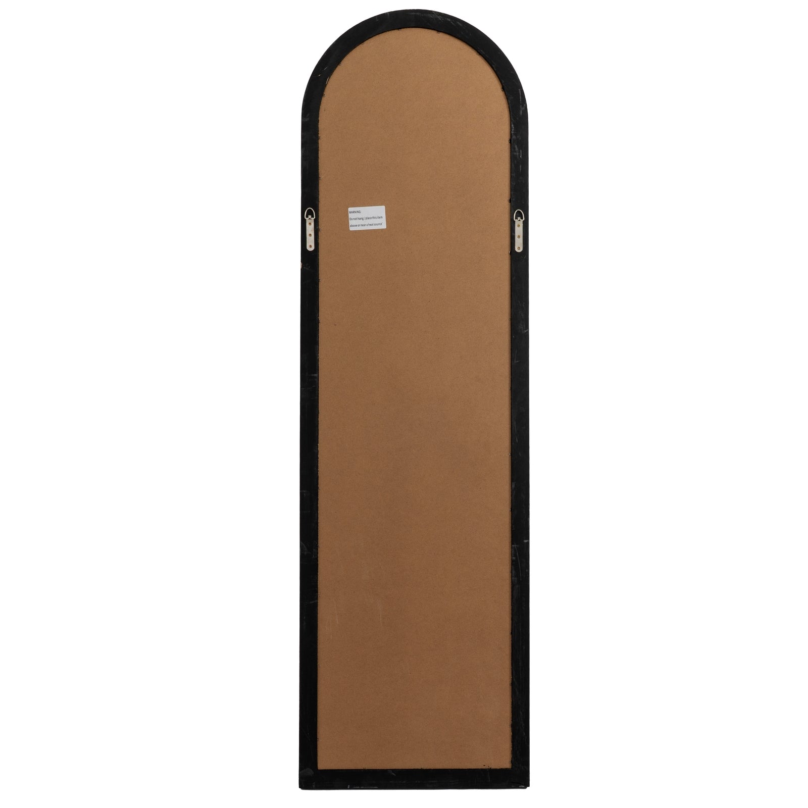 Black Wood Tall Arched Window Mirror - Wall Mirrors from the Quanta Home collection.
