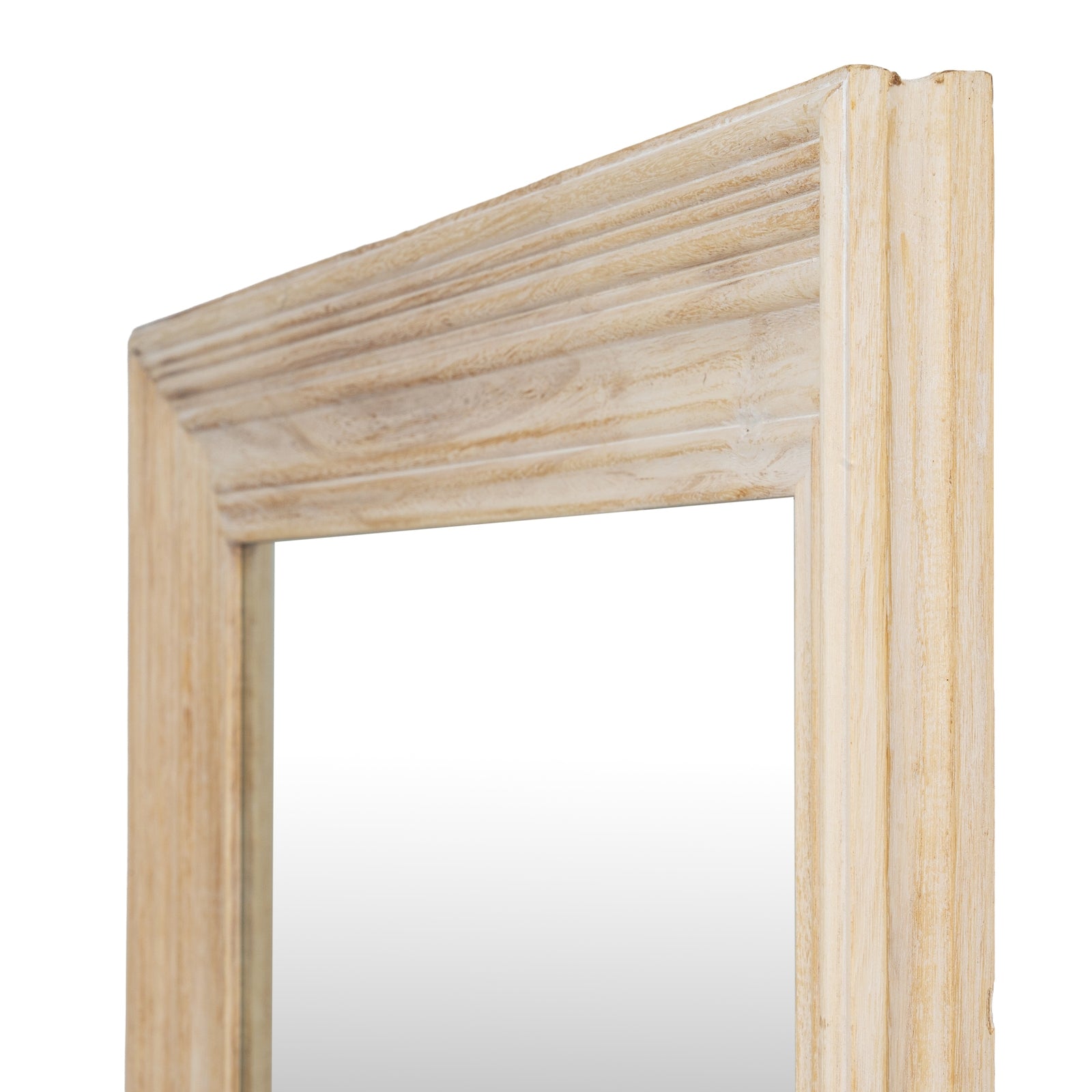 Washed Wood Large Framed Mirror - Wall Mirrors from the Quanta Home collection.