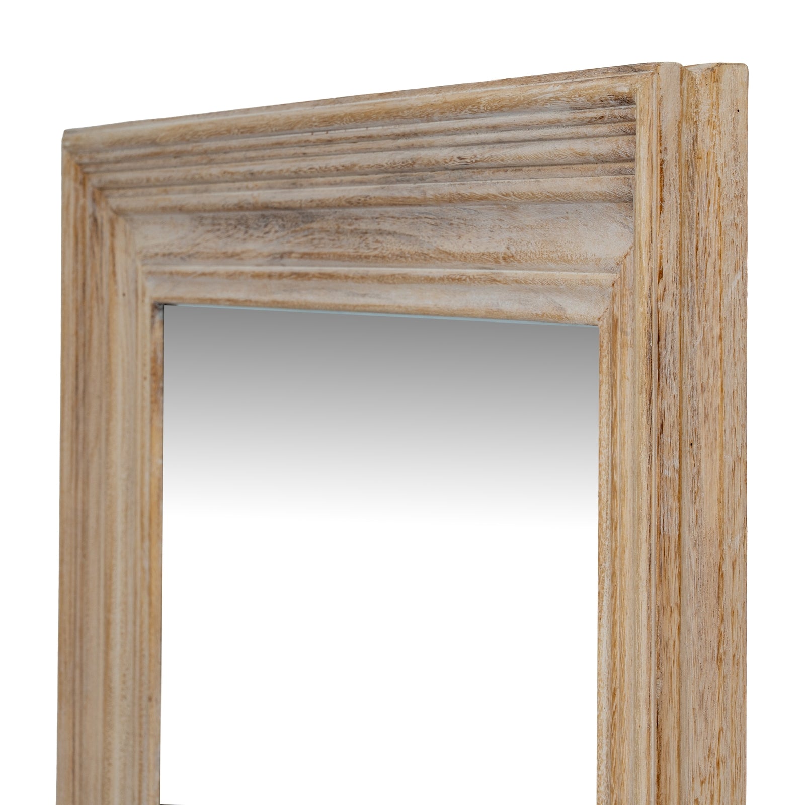 Washed Wood Medium Framed Mirror - Wall Mirrors from the Quanta Home collection.