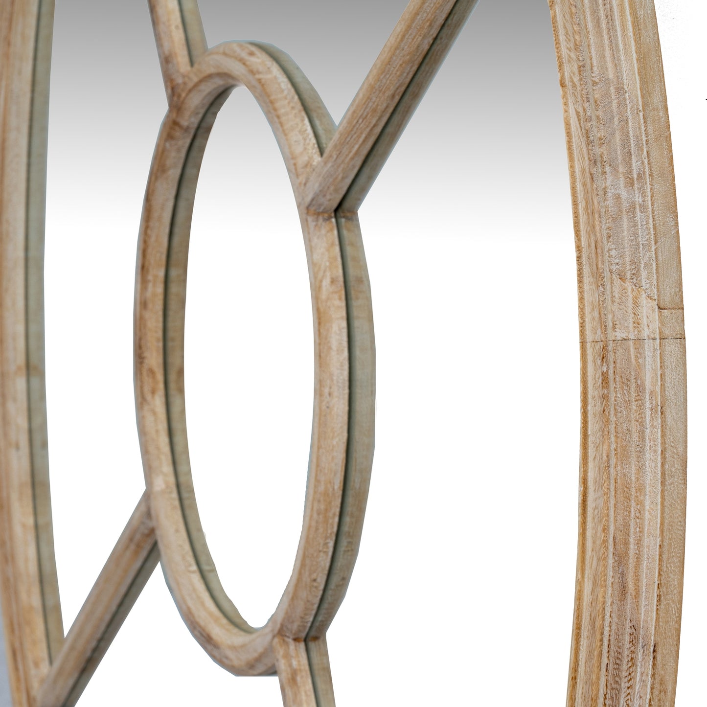 Washed Wood Round Window Mirror - Wall Mirrors from the Quanta Home collection.