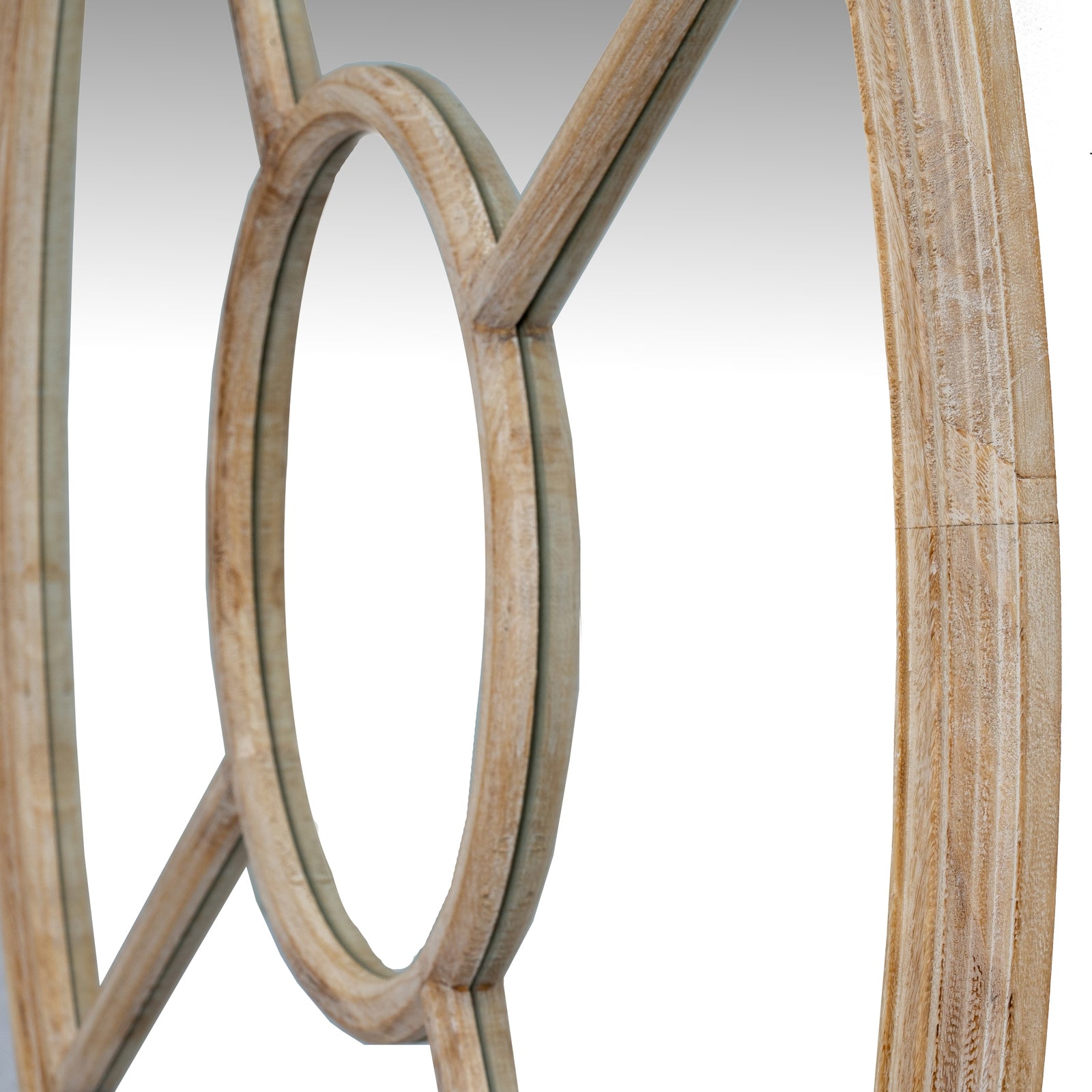 Washed Wood Round Window Mirror - Wall Mirrors from the Quanta Home collection.