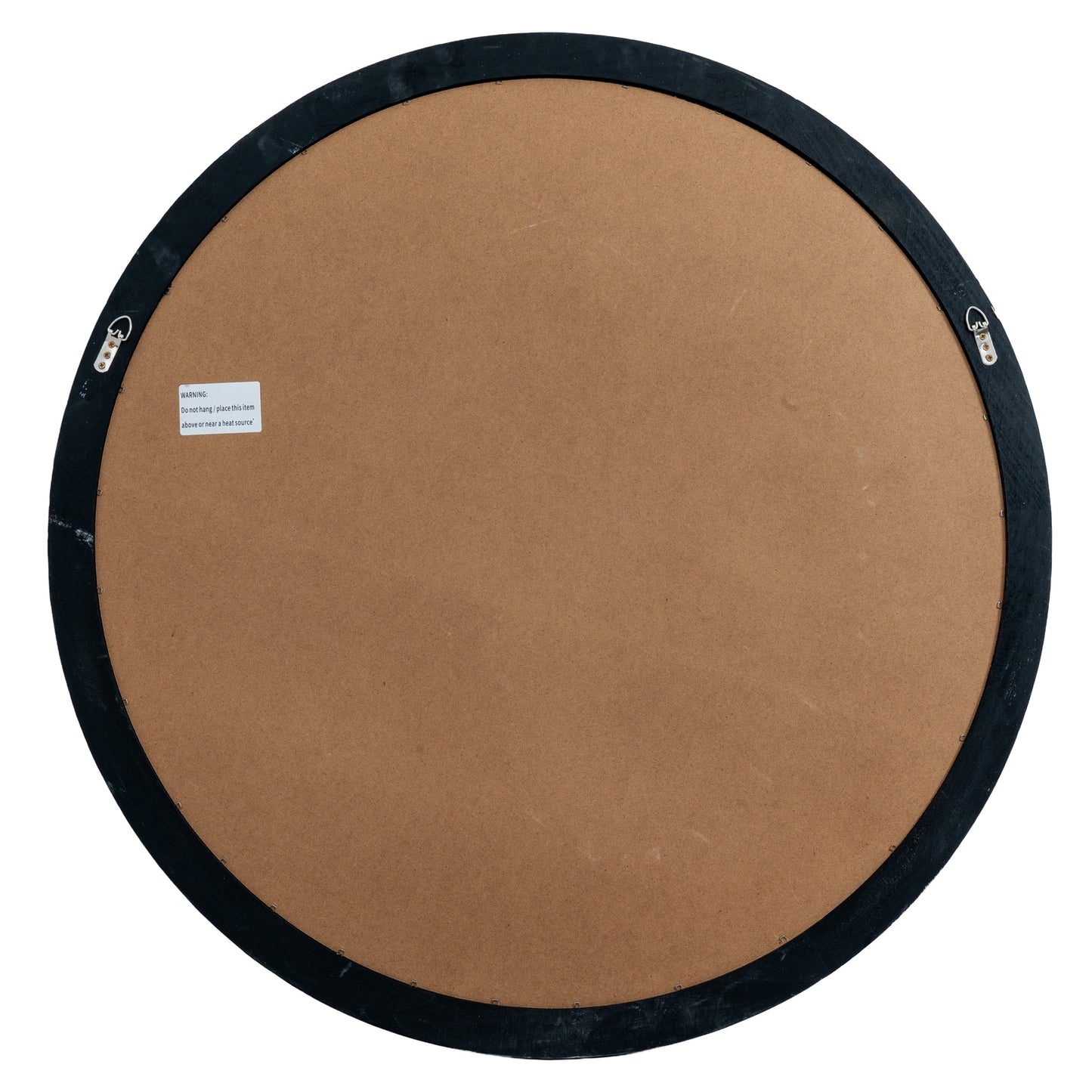 Black Wood Round Window Mirror - Wall Mirrors from the Quanta Home collection.