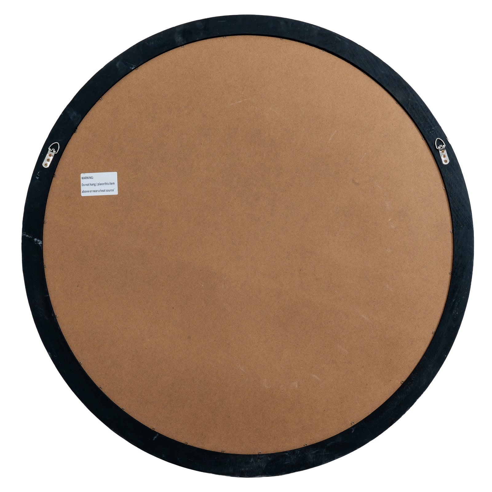 Black Wood Round Window Mirror - Wall Mirrors from the Quanta Home collection.