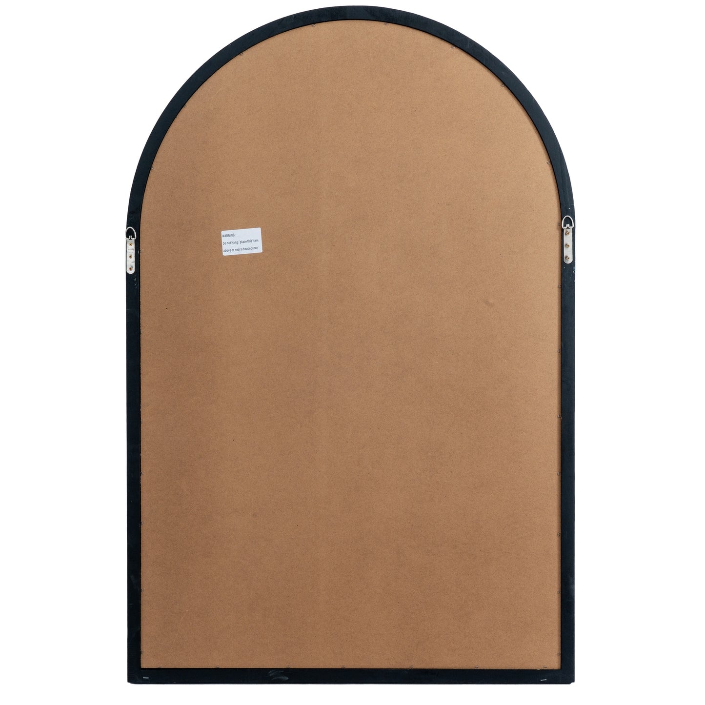 Black Wood Arched Window Mirror - Wall Mirrors from the Quanta Home collection.