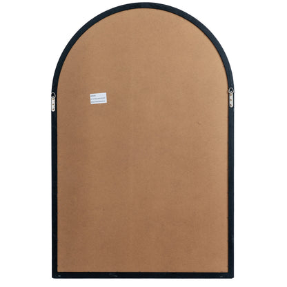 Black Wood Arched Window Mirror - Wall Mirrors from the Quanta Home collection.
