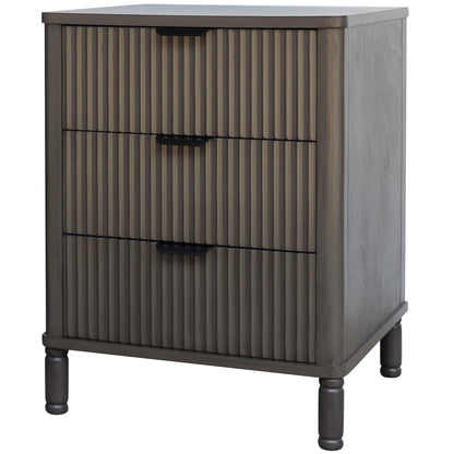 Reed Collection 3 Drawer Bedside Table - Bedside Tables from the Quanta Home collection.