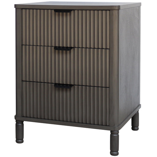 Reed Collection 3 Drawer Bedside Table - Bedside Tables from the Quanta Home collection.