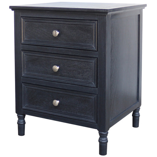Contour Collection 3 Drawer Side Table - Side Tables from the Quanta Home collection.